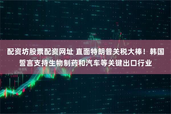 配资坊股票配资网址 直面特朗普关税大棒！韩国誓言支持生物制药和汽车等关键出口行业